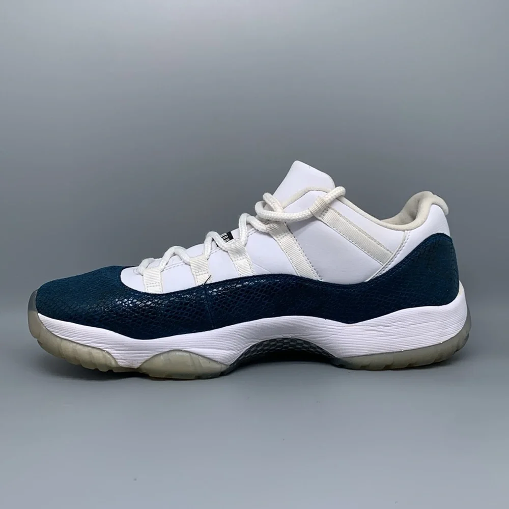 Jordan 11 Retro Low Snake Navy Basketball Shoes CD6846-102 Men's Sz 13‎